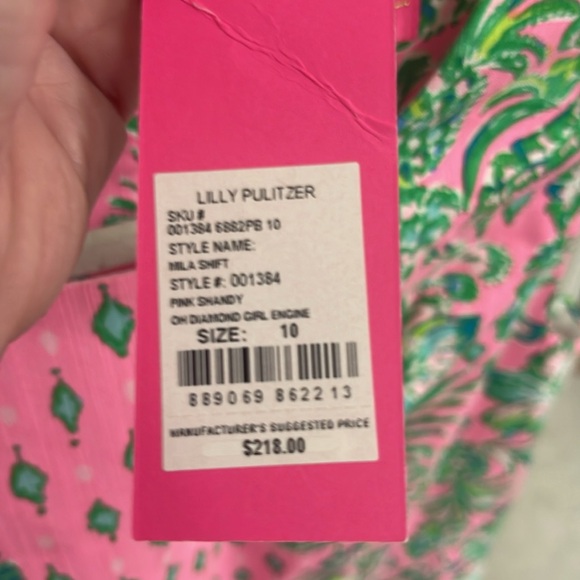 Lilly Pulitzer Pink and Green Tropical dress NWT - Picture 2 of 3